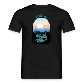 Camper, Abenteurer und Naturburschen - Männer T-Shirt - Schwarz - Vorne - AI Model Male 178 light (178cm)