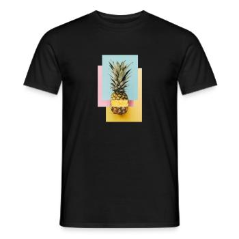 Colorful pineapple / gift idea - Men's T-Shirt - black - Front - AI Model Male 178 light (178cm)