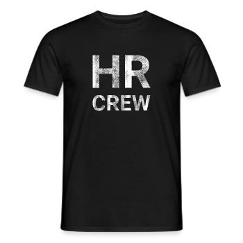 HR Crew - Men's T-Shirt - black - Front - AI Model Male 178 light (178cm)