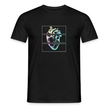 Coeur Anatomie Humaine Emo Pastel Goth - T-shirt homme - noir - Devant - AI Model Male 178 light (178cm)