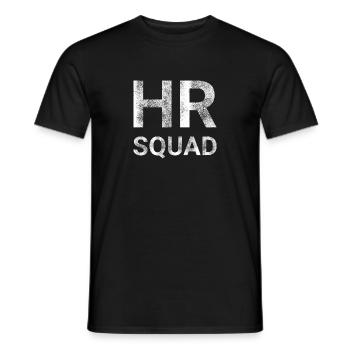 HR Squad - Men's T-Shirt - black - Front - AI Model Male 178 light (178cm)