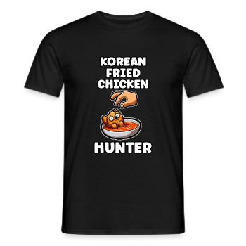 Korean Fried Chicken Chicken Wings Chicken Gift - Men's T-Shirt - black - Front - AI Model Male 178 light (178cm)