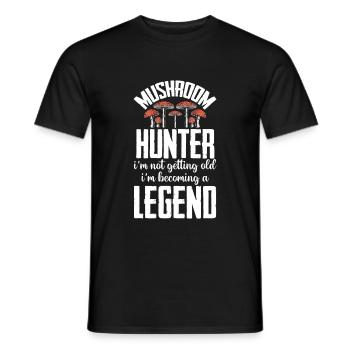 Mushroom pickers and mushroom friends - Men's T-Shirt - black - Front - AI Model Male 178 light (178cm)