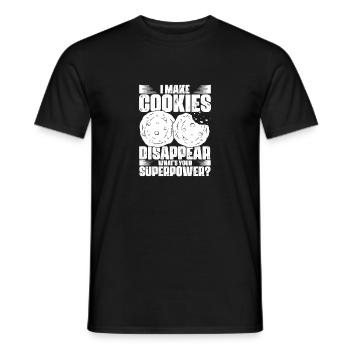 Drôle de superpuissance mangeuse de biscuits pour un amateur de biscuits - T-shirt homme - noir - Devant - AI Model Male 178 light (178cm)
