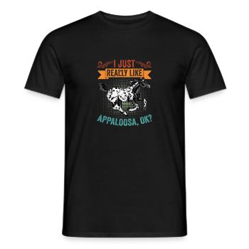 Vintage I Just Really Like Appaloosa Horse For An - Männer T-Shirt - Schwarz - Vorne - AI Model Male 178 light (178cm)
