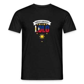 World's Greatest Lolo Awesome Pinoy Fan Filipino - Men's T-Shirt - black - Front - AI Model Male 178 light (178cm)