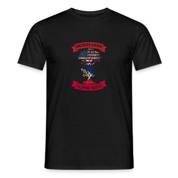 Américain cultivé avec des racines philippines génial Pinoy - T-shirt homme - noir - Devant - AI Model Male 178 light (178cm)