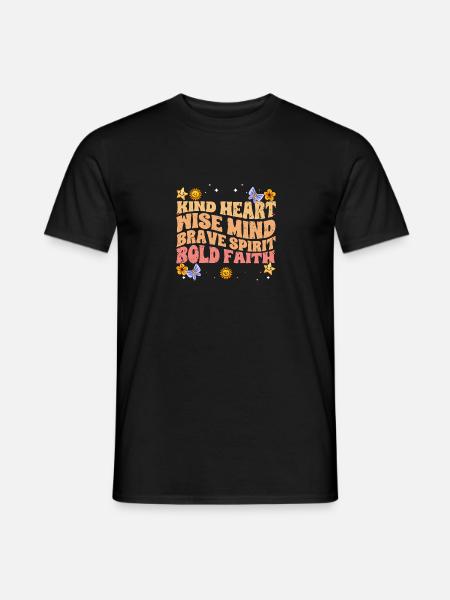 Awesome Empathy Child Heart Wise Mind Brave Spirit - Men's T-Shirt - black