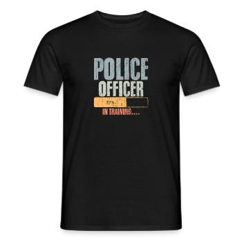 Retro Police Officer In Training Back The Blue A - Men's T-Shirt - black - Front - AI Model Male 178 light (178cm)