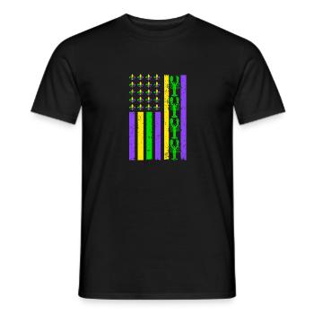 Awesome Mardi Gras Crawfish Flag For Mardi Gras - Men's T-Shirt - black - Front - AI Model Male 178 light (178cm)