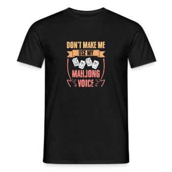 Ne me faites pas utiliser une voix de Mahjong drôle Une chance - T-shirt homme - noir - Devant - AI Model Male 178 light (178cm)