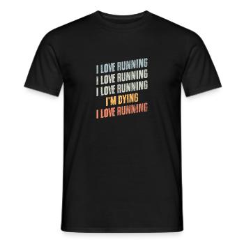 Vintage J’adore courir Humour Passionné de course à pied - T-shirt homme - noir - Devant - AI Model Male 178 light (178cm)