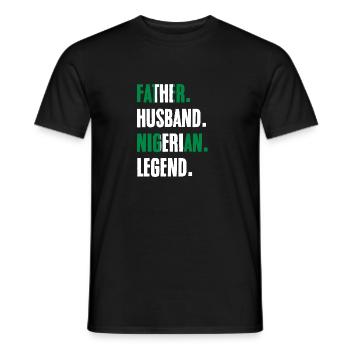 Awesome Father Husband Nigerian Legend For - Men's T-Shirt - black - Front - AI Model Male 178 light (178cm)