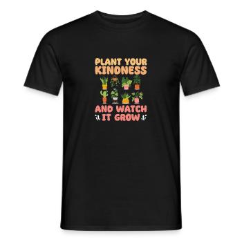 Awesome Plant Your Kindness And Watch It Grow A - Men's T-Shirt - black - Front - AI Model Male 178 light (178cm)
