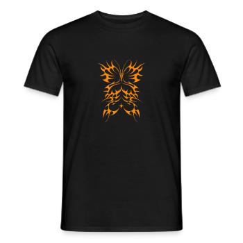 Cool Butterfly Cyber Sigil A Cybersigilism Tribal - Men's T-Shirt - black - Front - AI Model Male 178 light (178cm)