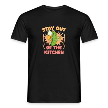 Funny Stay Out Of The Kitchen Pickleball Humor - Men's T-Shirt - black - Front - AI Model Male 178 light (178cm)