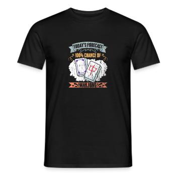 Rétro Prévisions d’aujourd’hui 100% De Chances De Mahjong A - T-shirt homme - noir - Devant - AI Model Male 178 light (178cm)