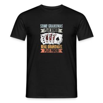 Some Grandmas Play Bingo Real Grandmas Play Retro - Männer T-Shirt - Schwarz - Vorne - AI Model Male 178 light (178cm)