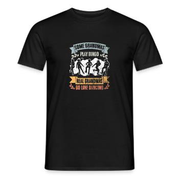 Some Grandmas Play Bingo Real Grandmas Go Line - Männer T-Shirt - Schwarz - Vorne - AI Model Male 178 light (178cm)