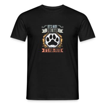 Ce n’est pas des poils de chien, c’est un animal de compagnie Fur-Fetti Dogs Paw - T-shirt homme - noir - Devant - AI Model Male 178 light (178cm)