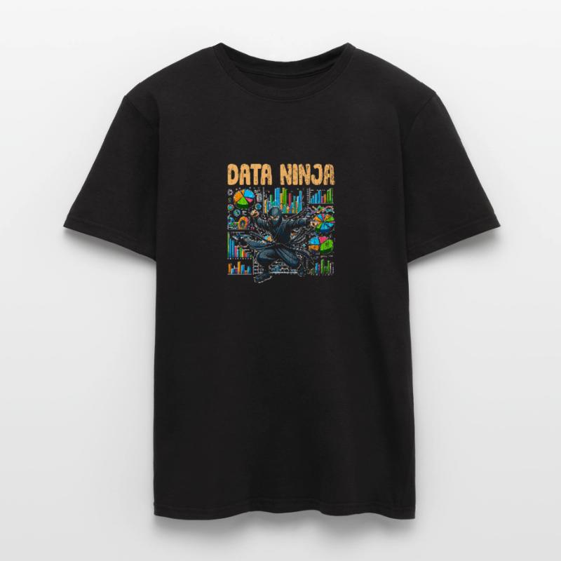 Data Ninja Retro Data Science Deep Learning pour T-shirt homme