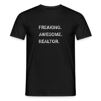 Freaking Awesome Realtor - Men's T-Shirt - black - Front - AI Model Male 178 light (178cm)