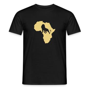 Afrikas Tierwelt Löwe Lion Wildlife Safari Savanne - Männer T-Shirt - Schwarz - Vorne - AI Model Male 178 light (178cm)