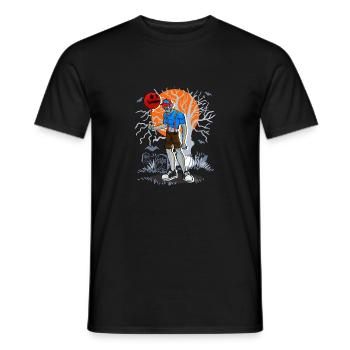 T-Shirt Effrayant Clown Halloween - T-shirt homme - noir - Devant - AI Model Male 178 light (178cm)