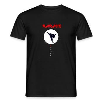 Karate Kampfsport Kampfkunst Japan Dojo - Männer T-Shirt - Schwarz - Vorne - AI Model Male 178 light (178cm)