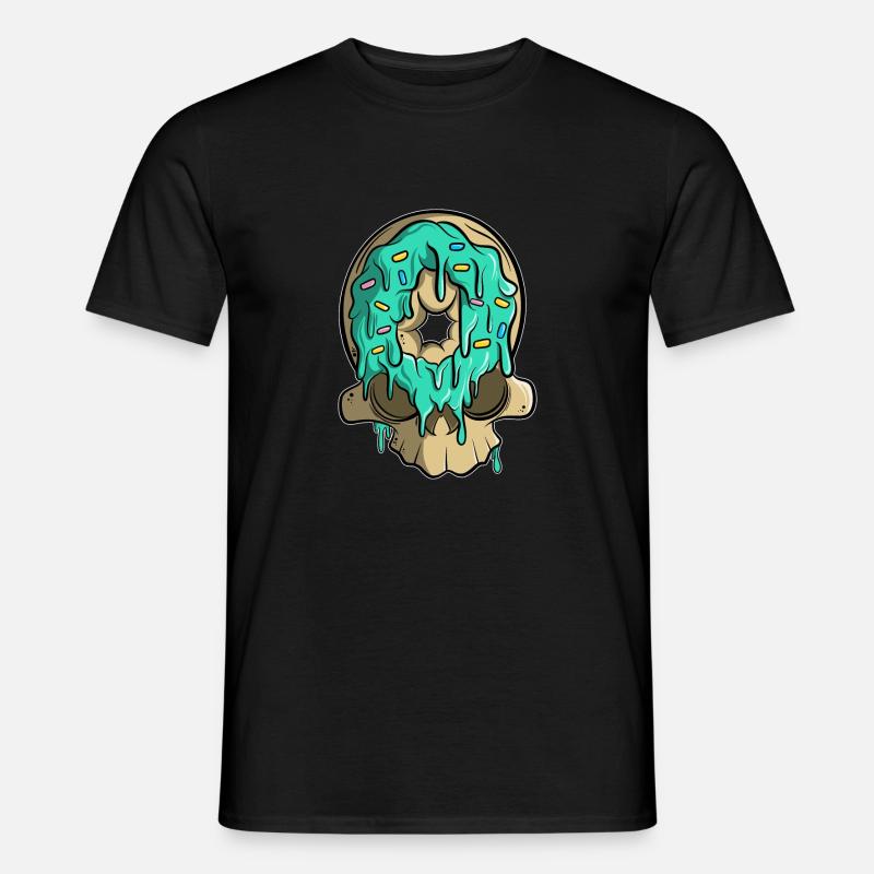 Donut Totenkopf - Männer T-Shirt - Schwarz
