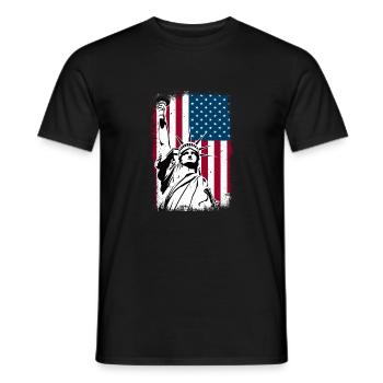 Statue de la Liberté Amérique - T-shirt homme - noir - Devant - AI Model Male 178 light (178cm)