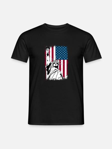 Statue of Liberty America - Men's T-Shirt - black