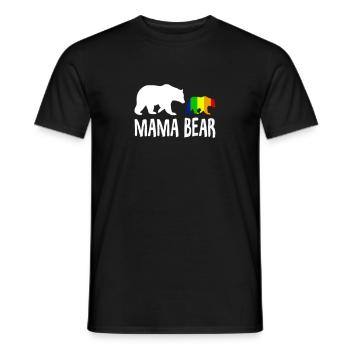 | Mama Bear LGBTQ | Fierté | Lesbienne | Gay| Mère| Maman| - T-shirt homme - noir - Devant - AI Model Male 178 light (178cm)