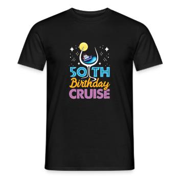 50th Birthday Cruise - Men's T-Shirt - black - Front - AI Model Male 178 light (178cm)