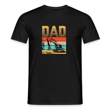 Excavator Dad Love - Men's T-Shirt - black - Front - AI Model Male 178 light (178cm)