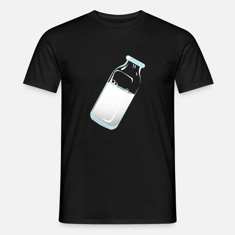 Milch - Männer T-Shirt - Schwarz