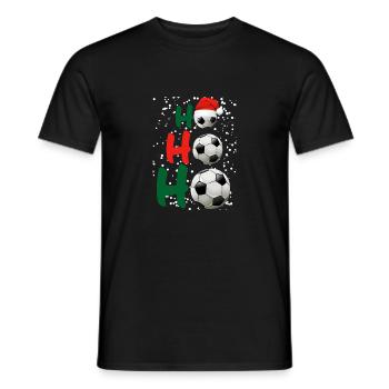Football Christmas - Men's T-Shirt - black - Front - AI Model Male 178 light (178cm)