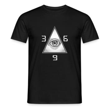 Pyramid All Seeing Eye 369 - Men's T-Shirt - black - Front - AI Model Male 178 light (178cm)