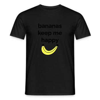 Bananas keep me happy - T-shirt homme - noir - Devant - AI Model Male 178 light (178cm)