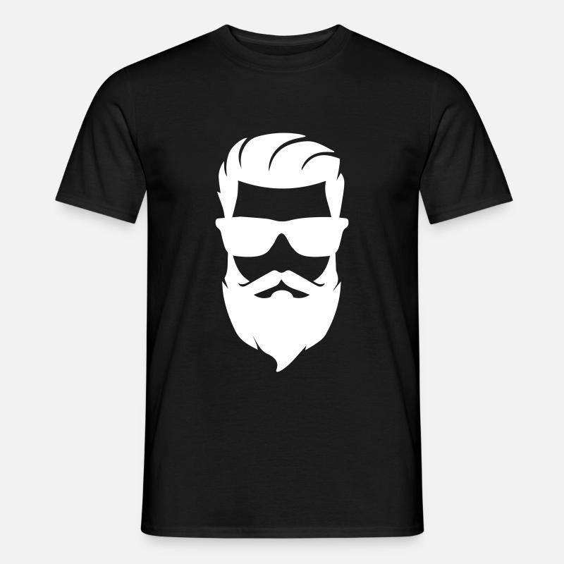 Gesicht bart symbol - Männer T-Shirt - Schwarz