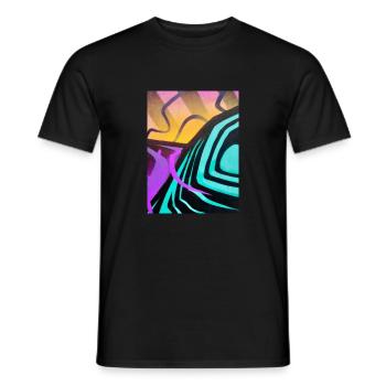 paysage graffiti 1 - T-shirt homme - noir - Devant - AI Model Male 178 light (178cm)