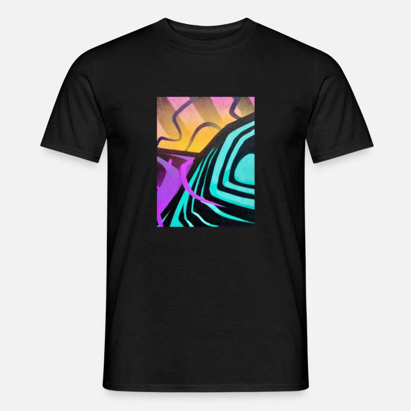Graffiti-Landschaft 1 - Männer T-Shirt - Schwarz