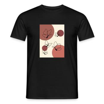 Schmetterling - Männer T-Shirt - Schwarz - Vorne - AI Model Male 178 light (178cm)