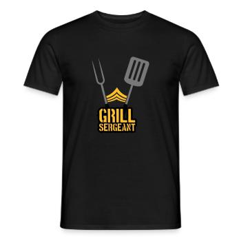 Barbecue Party Grill Sergeant Barbecue - Men's T-Shirt - black - Front - AI Model Male 178 light (178cm)