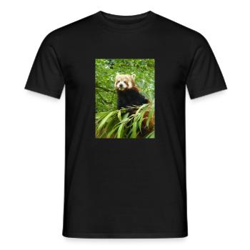 Red Panda - Men's T-Shirt - black - Front - AI Model Male 178 light (178cm)