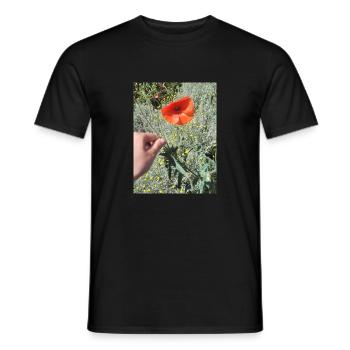 Poppy picture - Männer T-Shirt - Schwarz - Vorne - AI Model Male 178 light (178cm)