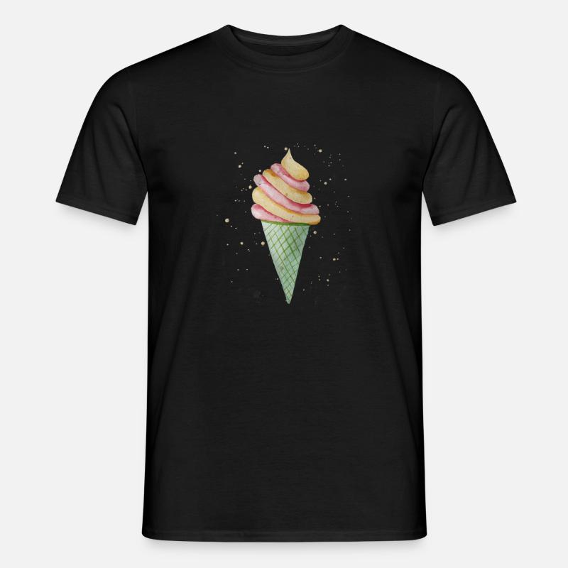 Softeis mit Sprinkles - Männer T-Shirt - Schwarz