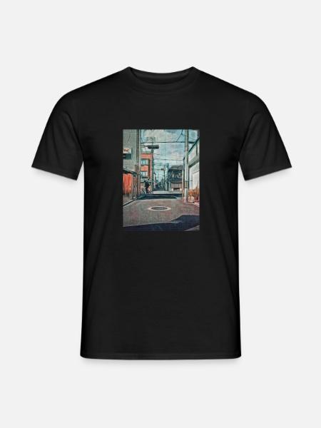 Vintage 90er Jahre Japan Schulfahrt Malerei Japan Liebhaber - Männer T-Shirt - Schwarz