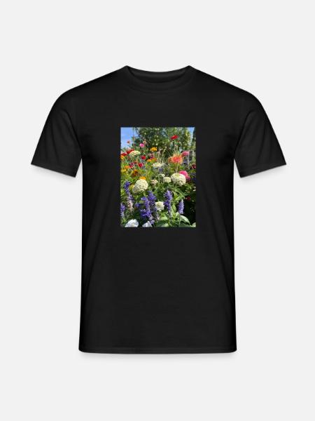 Blumen - Männer T-Shirt - Schwarz