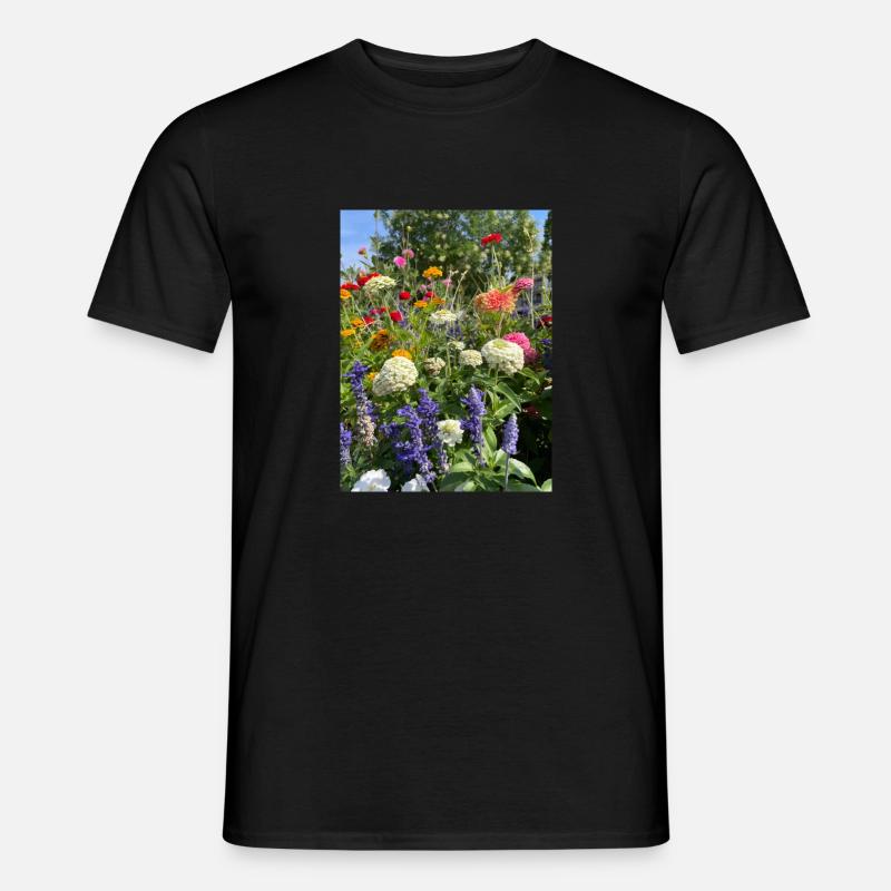 Blumen - Männer T-Shirt - Schwarz